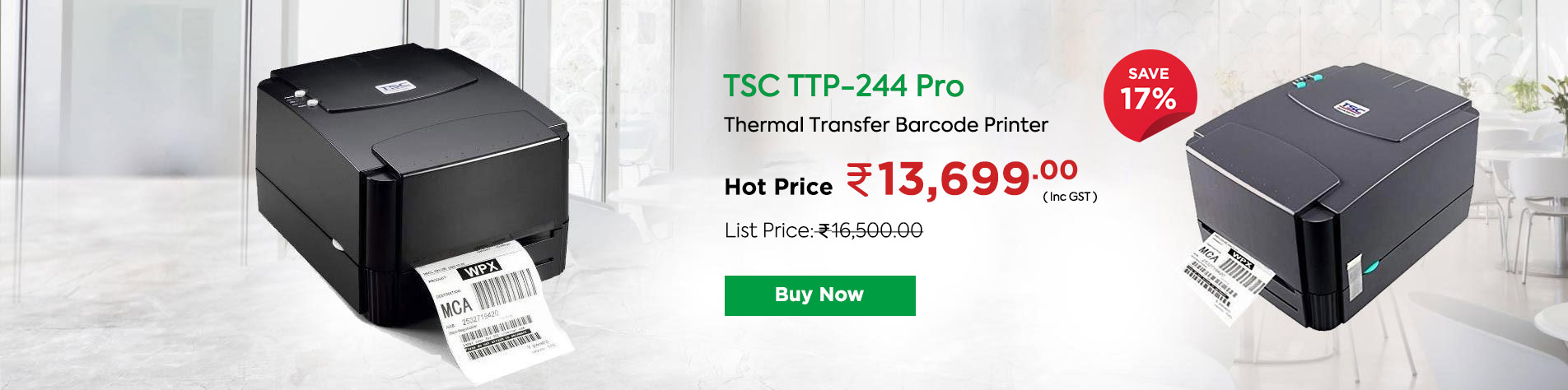 TSC TTP-244 Pro Thermal Transfer Barcode Printer