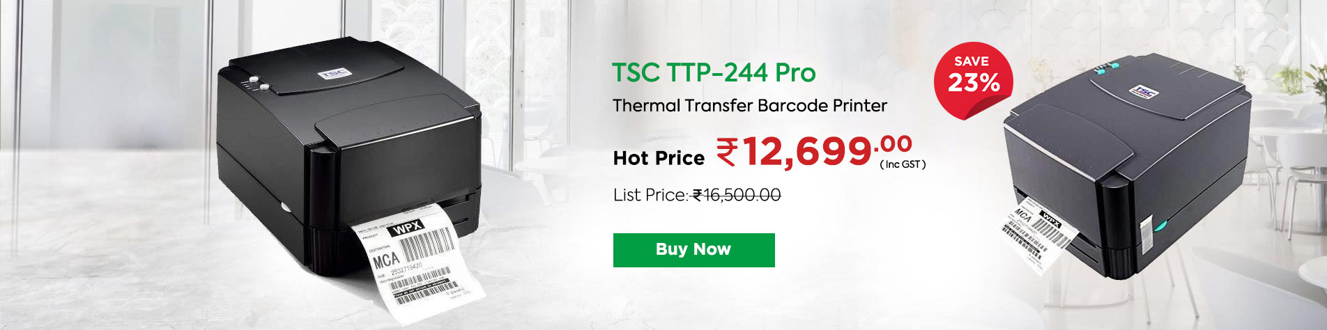 TSC TTP-244 Pro Thermal Transfer Barcode Printer